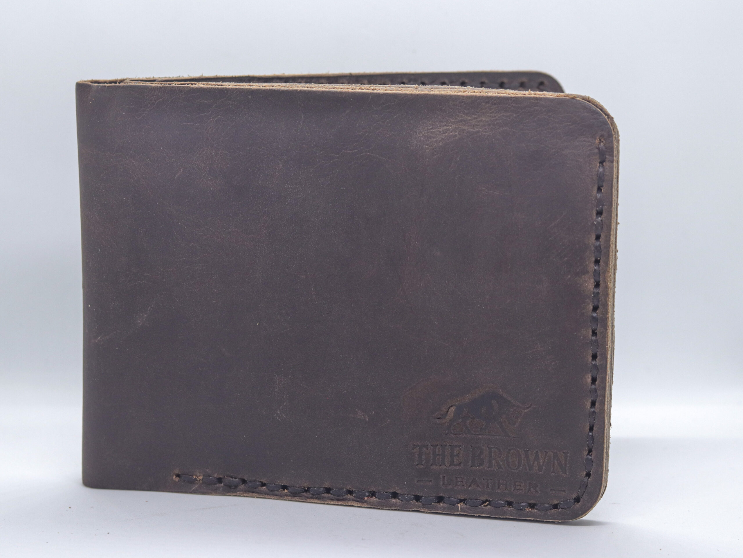 Leather Wallet Mocha Crest