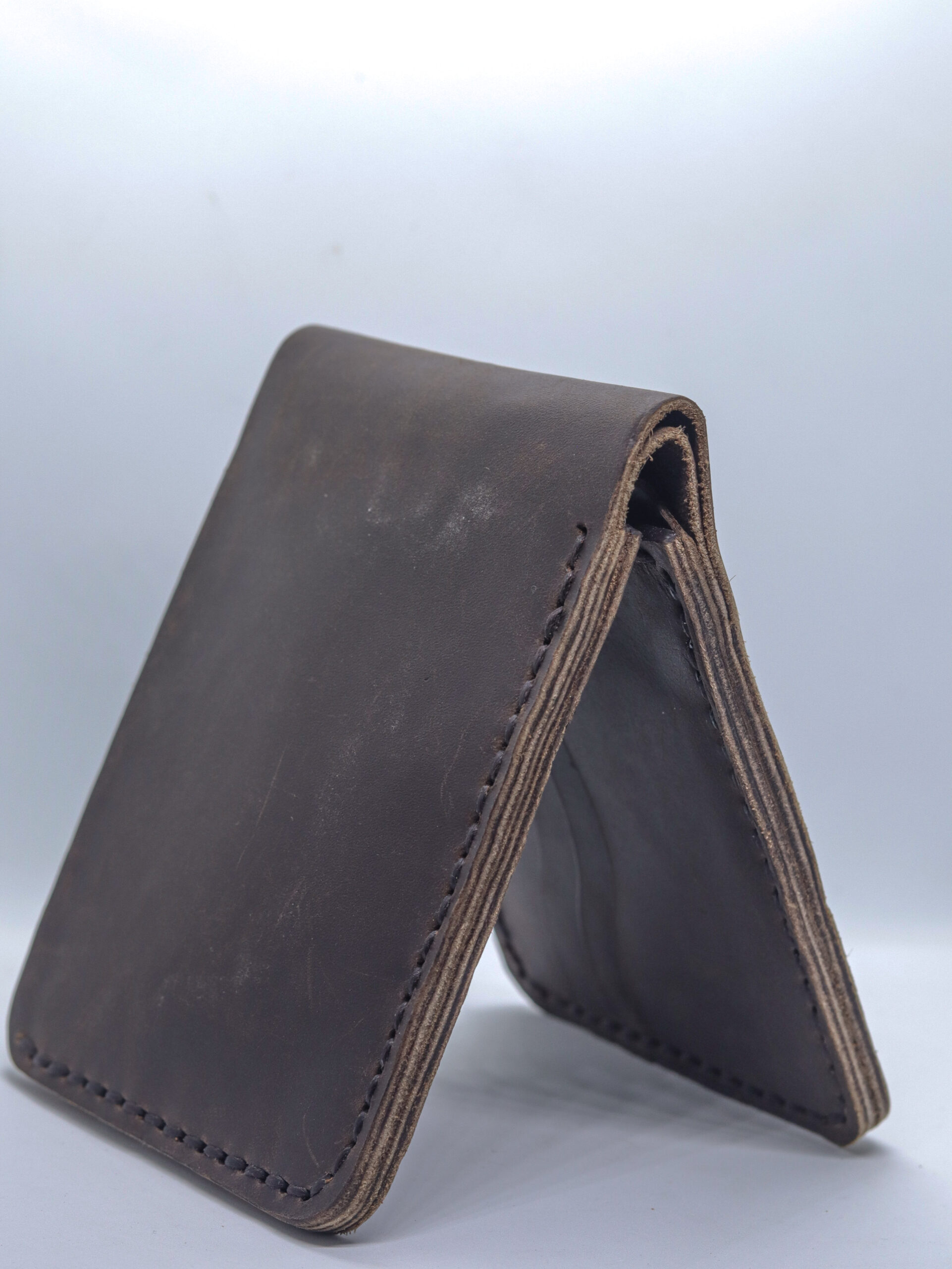 Leather Wallet Mocha Crest